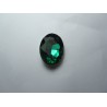 Cabochon Ovale Sfaccettato in Vetro 18 x 25 mm Emerald - 1 pz