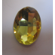 Oval Faceted Glass Cabochon 18 x 25 mm Light Yellow- 1 pc