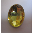 Cabochon Ovale Sfaccettato in Vetro 18 x 25 mm Light Yellow- 1 pz