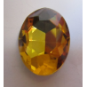 Cabochon Ovale Sfaccettato in Vetro 18 x 25 mm Topaz - 1 pz