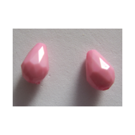 Goccia sfaccettata in acrilico 12x8 mm Pink - 2 pz