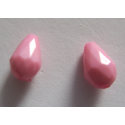 Goccia sfaccettata in acrilico 12x8 mm Pink - 2 pz