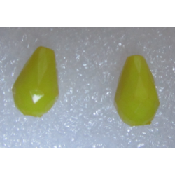 Acrylic Faceted Drops 12x8 mm Yellow - 2 pcs