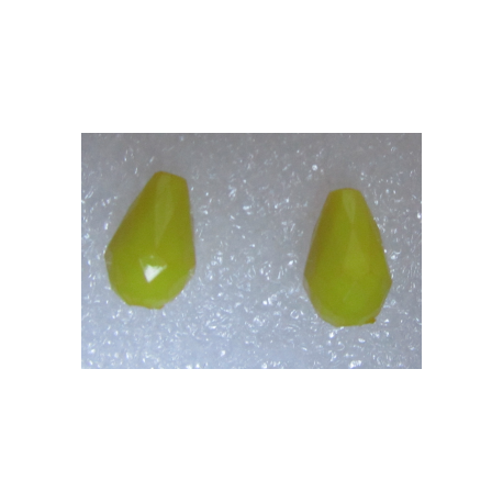 Goccia sfaccettata in acrilico 12x8 mm Yellow - 2 pz