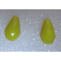 Goccia sfaccettata in acrilico 12x8 mm Yellow - 2 pz