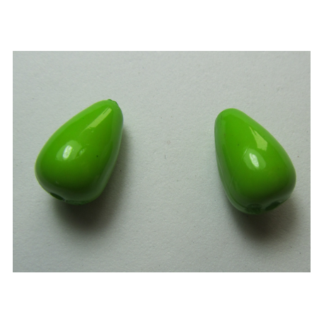 Goccia Liscia in acrilico 15x9 mm Pea Green - 2 pz