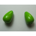Goccia Liscia in acrilico 15x9 mm Pea Green - 2 pz