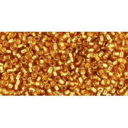 Rocailles Toho 15/0 Silver-Lined Topaz