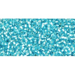 Rocailles Toho 15/0 Silver-Lined Aquamarine