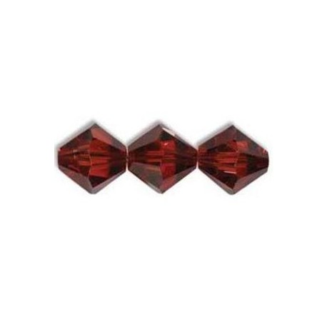 Bicono Swarovski 5328 4 mm Crystal Red Magma - 40 pz