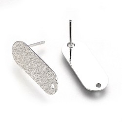 Perno Ottone Ovale Martellato 21 x 8 mm Color Platino - 2 pz