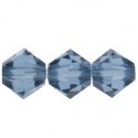 Bicono Swarovski 5328 6 mm Denim Blue - 10 pz