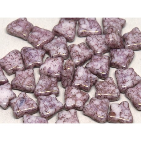 2-hole Bell 8 x 5 mm Opaque Teracota Purple - 20 Pz