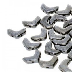 Chevron Duo 10 x 4 mm Hematite - 15 Pz