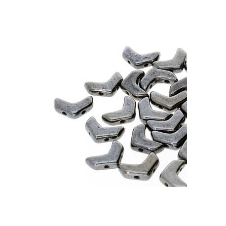 Chevron Duo 10 x 4 mm Hematite - 15 Pz