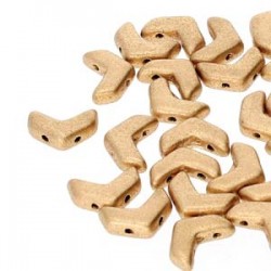 Chevron Duo 10 x 4 mm Light Gold Mat - 15 Pz