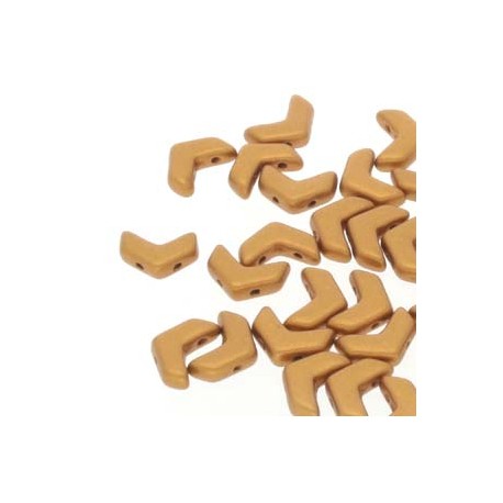 Chevron Duo 10 x 4 mm Bronze Gold Mat - 15 Pz