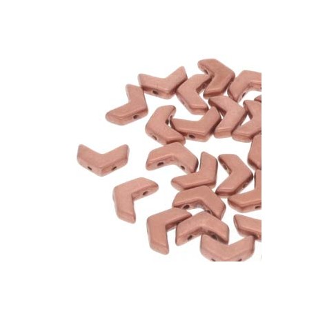 Chevron Duo 10 x 4 mm Bronze Copper Mat - 15 Pz