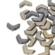 Chevron Duo 10 x 4 mm Grey Rainbow - 15 Pz