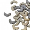 Chevron Duo 10 x 4 mm Grey Rainbow - 15 Pz