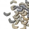 Chevron Duo 10 x 4 mm Grey Rainbow - 15 Pz
