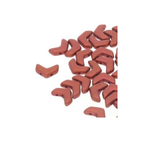 Chevron Duo 10 x 4 mm Bronze Fire Red - 15 Pz
