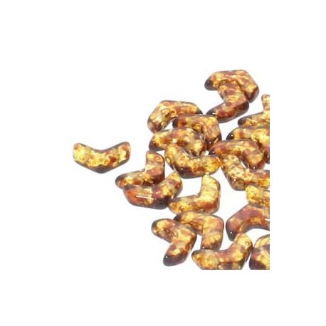 Chevron Duo 10 x 4 mm Crystal Dark Travertin - 15 Pz