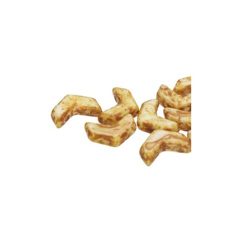 Chevron Duo 10 x 4 mm Chalk Dark Travertin - 15 Pz