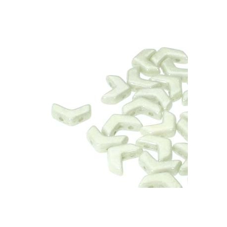 Chevron Duo 10 x 4 mm Opaque Light Green Luster - 15 Pz