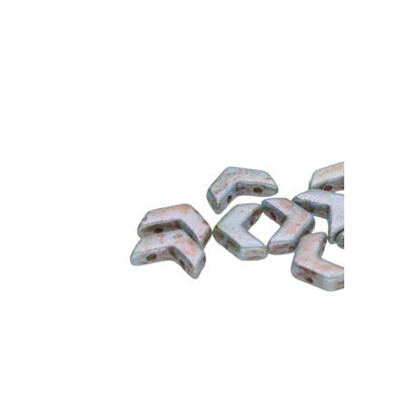 Chevron Duo 10 x 4 mm Opaque Lazure Blue - 15 Pz