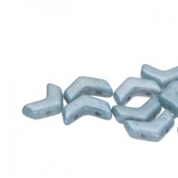 Chevron Duo 10 x 4 mm Opaque Baby Blue Luster - 15 Pz