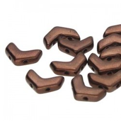 Chevron Duo 10 x 4 mm Dark Bronze - 15 Pz