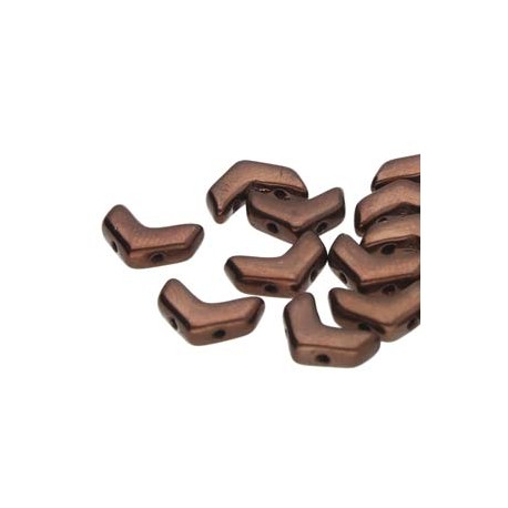 Chevron Duo 10 x 4 mm Dark Bronze - 15 Pz