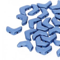 Chevron Duo 10 x 4 mm Metallic Mat Blue - 15 Pz