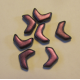 Chevron Duo 10 x 4 mm Polychrome Black Raspberry - 15 Pz