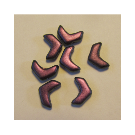 Chevron Duo 10 x 4 mm Polychrome Black Raspberry - 15 Pz