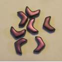 Chevron Duo 10 x 4 mm Polychrome Black Raspberry - 15 Pz