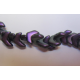 Chevron Duo 10 x 4 mm Polychrome Black Raspberry - 15 Pz