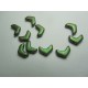 Chevron Duo 10 x 4 mm Polychrome Sage & Citrus - 15 Pz