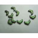 Chevron Duo 10 x 4 mm Polychrome Sage & Citrus - 15 Pz