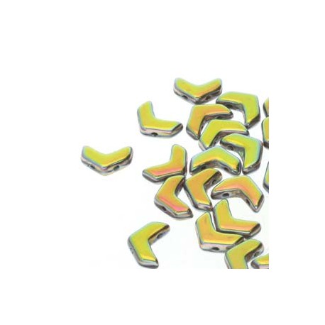 Chevron Duo 10 x 4 mm Jet Full Vitrail - 15 Pz
