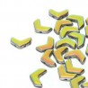 Chevron Duo 10 x 4 mm Jet Full Vitrail - 15 Pz