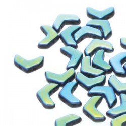 Chevron Duo 10 x 4 mm Jet Full AB - 15 Pcs