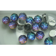 Baroque Cabochon 2 Fori 7 mm Backlit Petroleum - 10 pz
