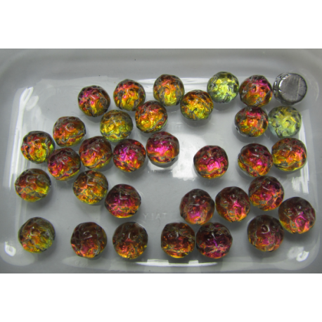 Baroque Cabochon 2 Fori 7 mm Backlit Tequila - 10 pz