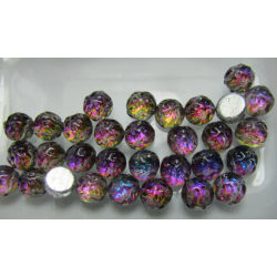 Baroque 2-Hole Cabochon 7 mm Backlit Pink Mist - 10 pcs