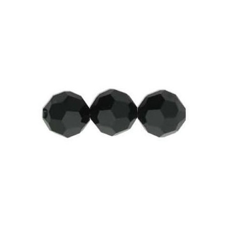 Tonda sfaccettata Swarovski 5000 4 mm Jet - 12 pz