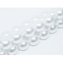 Perle Cerate in Vetro 12 mm White - 10 Pz