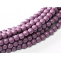 Perle Cerate in Vetro 10 mm Hollyhock Purple - 15 Pz