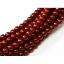 Perle Cerate in Vetro 10 mm Cranberry - 15 Pz